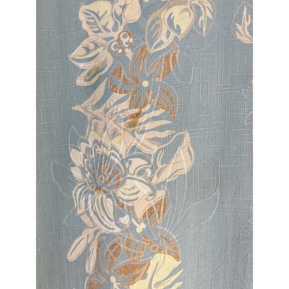 Vintage Silk Light Green 100% Silk Floral Print Hawaiian Shirt  Size XX-Large - Picture 5 of 8